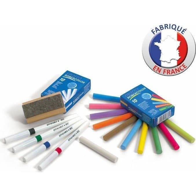 Jeujura Lot Feutres et craies Coffret Spécial Tableau