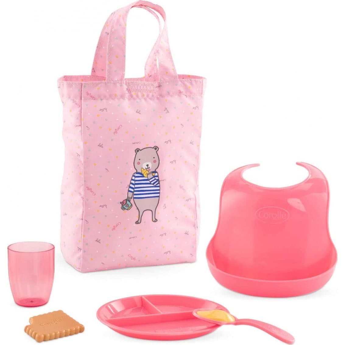 Corolle Coffret repas, bavoir, assiette, cuillère