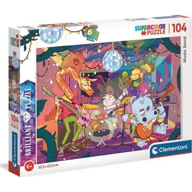 Clementoni Puzzle Brillant Groupe de musique 104 pièces