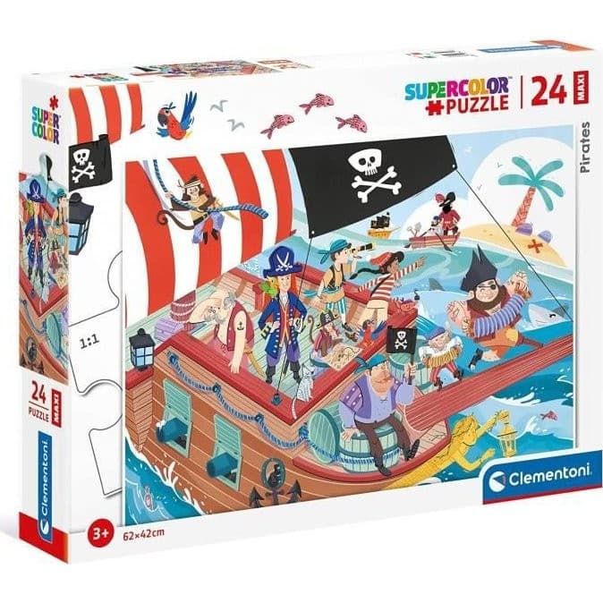 Clementoni Puzzle grand taille 24 pièces Pirates