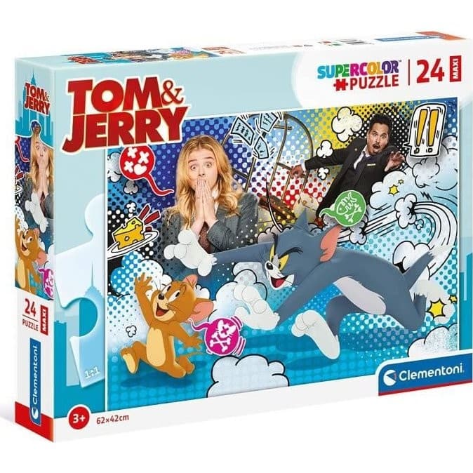 Clementoni Puzzle Maxi 24 pièces Tom & Jerry