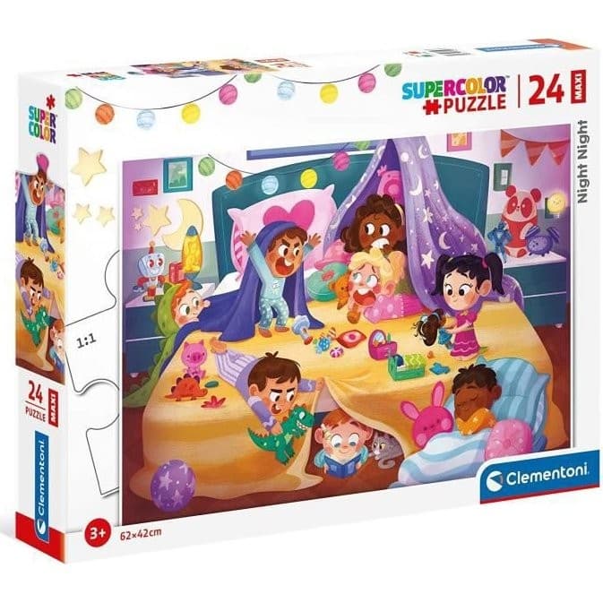 Clementoni Puzzle 24 pièces Maxi Soirée Pyjama