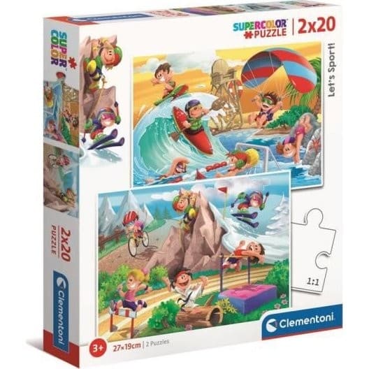 Clementoni Puzzle 2x 20 pièces Sports d'été