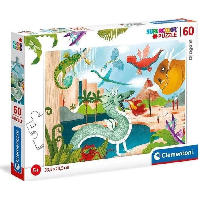 Clementoni Puzzle 60 pièces Dragons