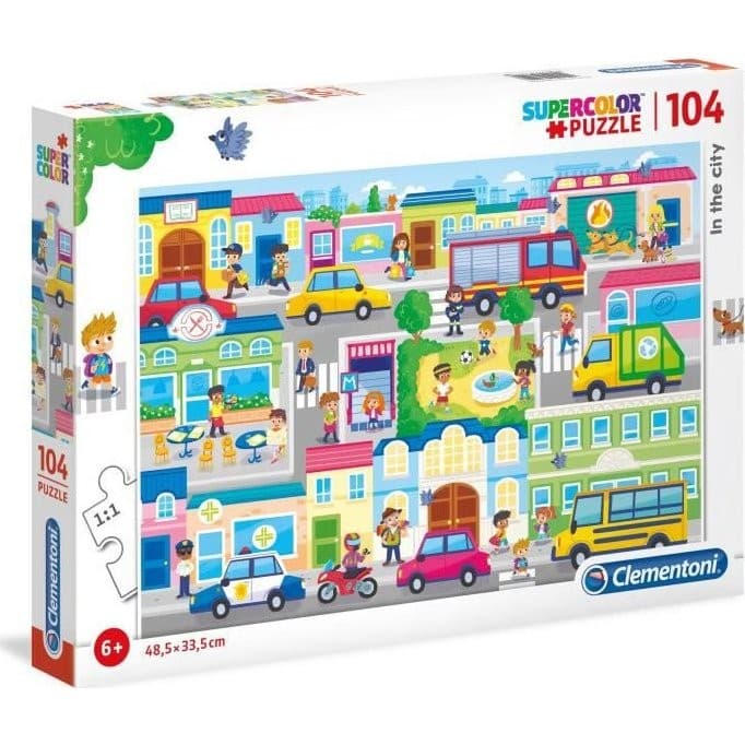 Clementoni Puzzle 104 pièces En ville 48 X 33 cm