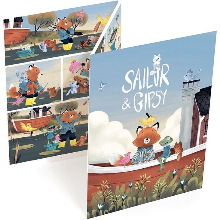 Djeco Décalcomanies BD à créer Sailor et Gipsy