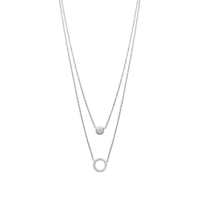 Collier double argent Déborah