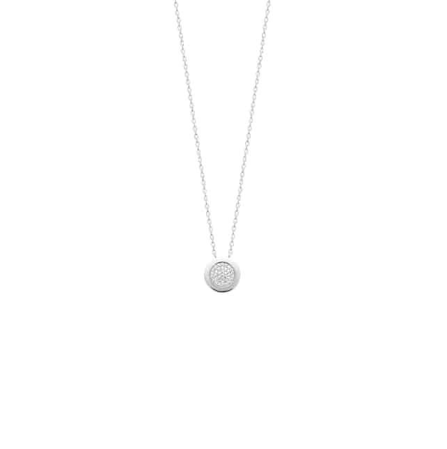 Collier argent pastille zircon Marielle