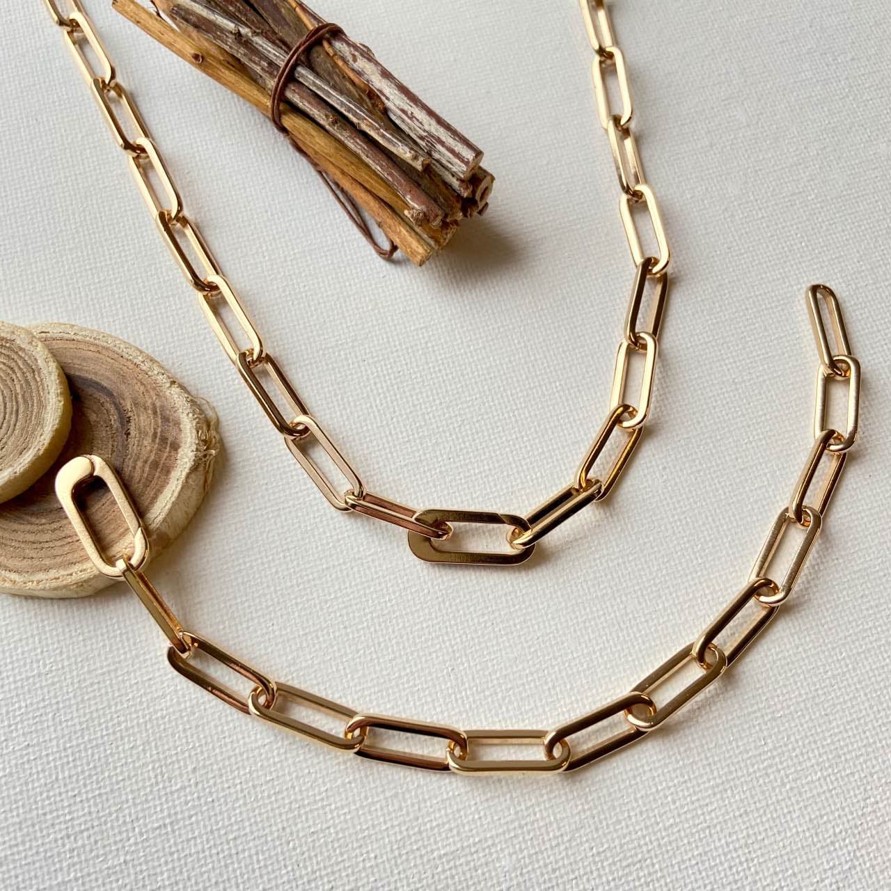 Bracelet chaîne plaqué or Aglaé