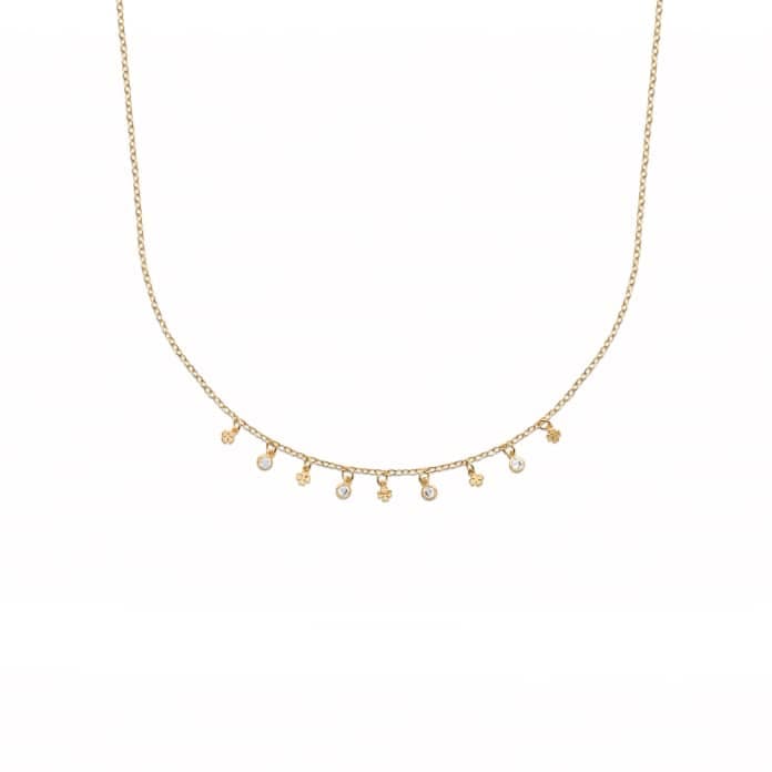 Collier trèfle plaqué or Camille