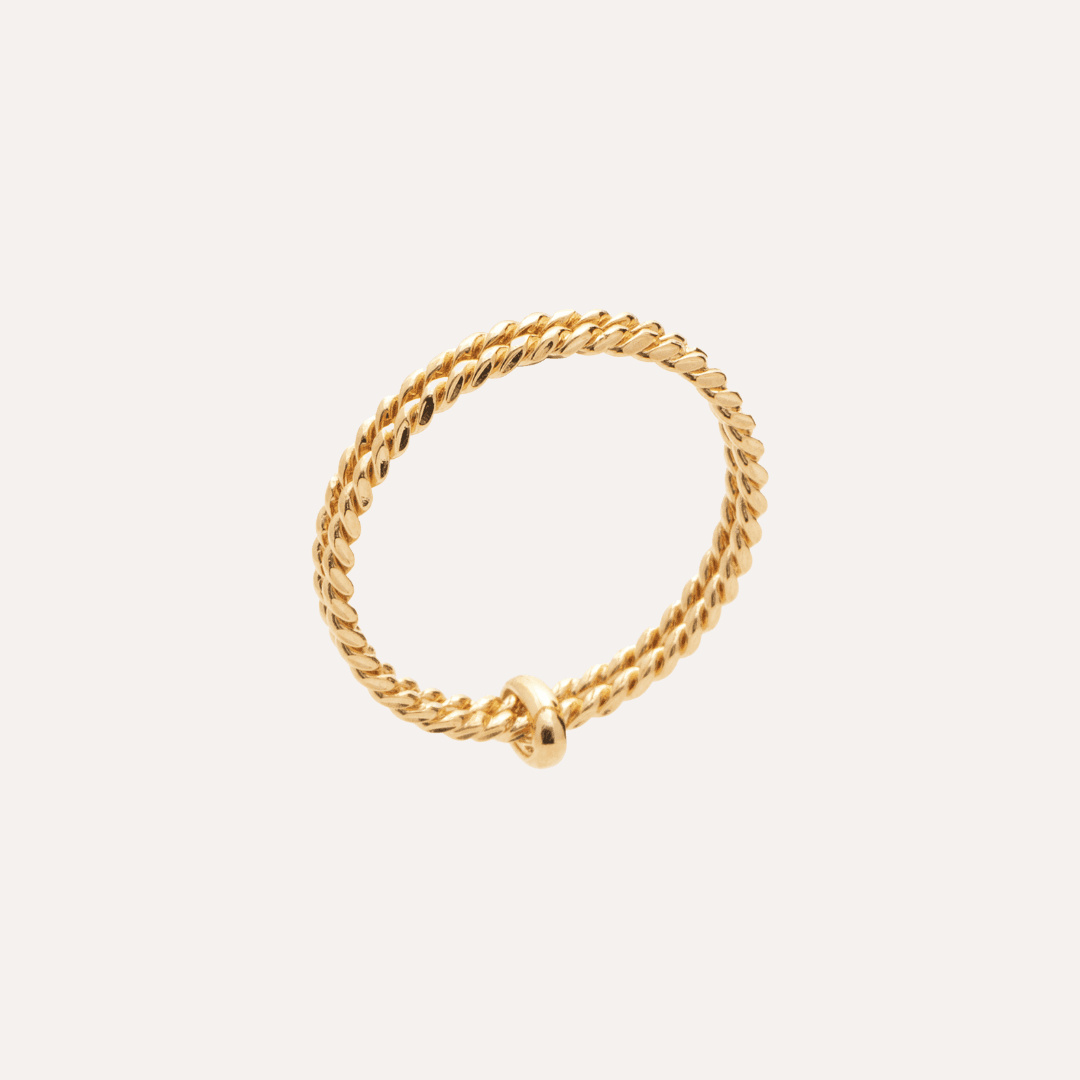 Bague double plaqué or Anouchka - 52