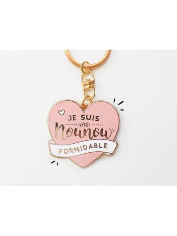 Porte-clés "Nounou formidable"