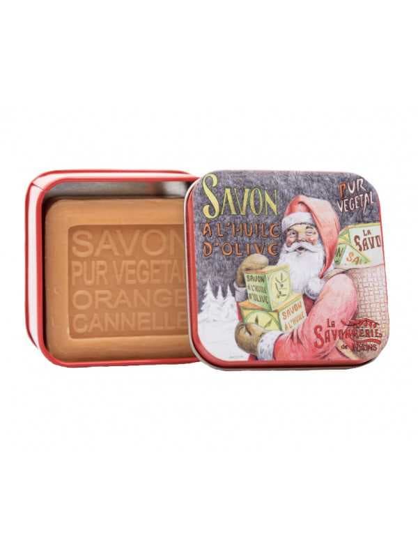 Boite à savon de NOËL "Père Noël" (Orange cannelle - 100g)