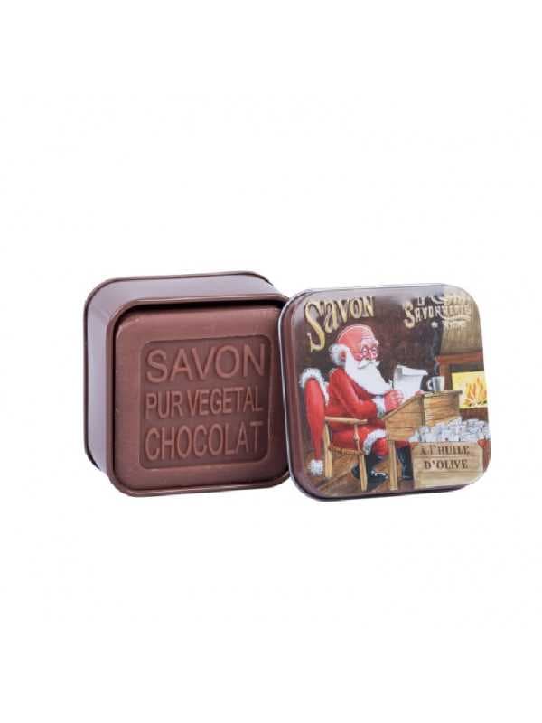 Boîte à savon de NOËL "Lettre au Père Noël" (Chocolat- 100g)