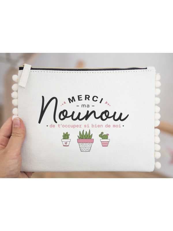 Pochette pompon - Merci ma nounou de t'occuper si bien de moi