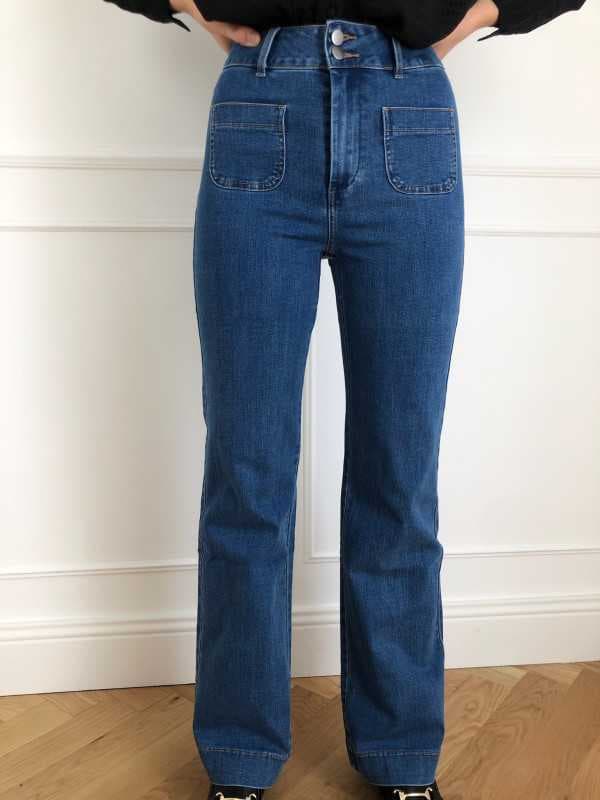 Jeans flare bleu foncé - Elena T.36