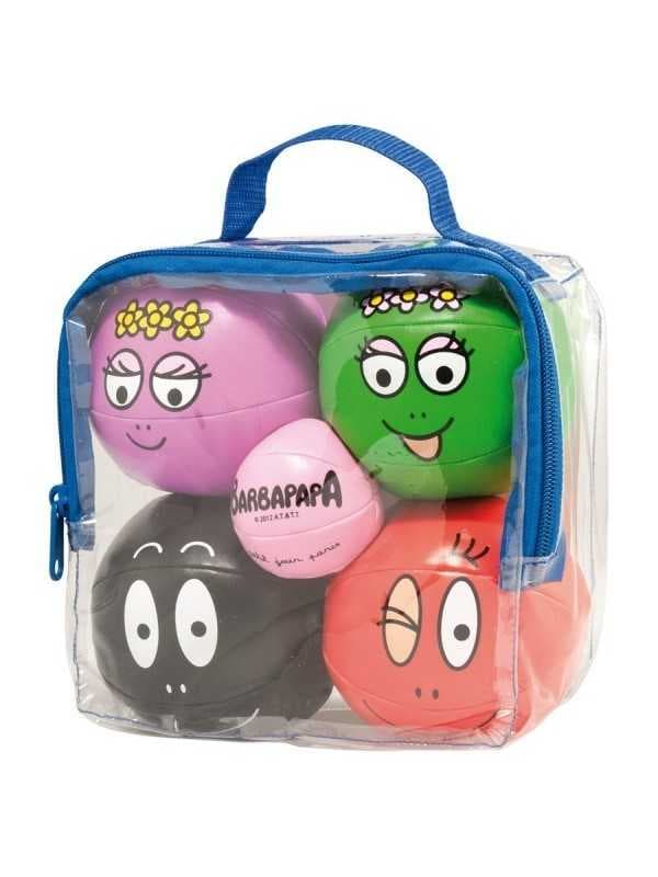 Assortiments de 5 balles "Barbapapa" (jeu de pétanque)