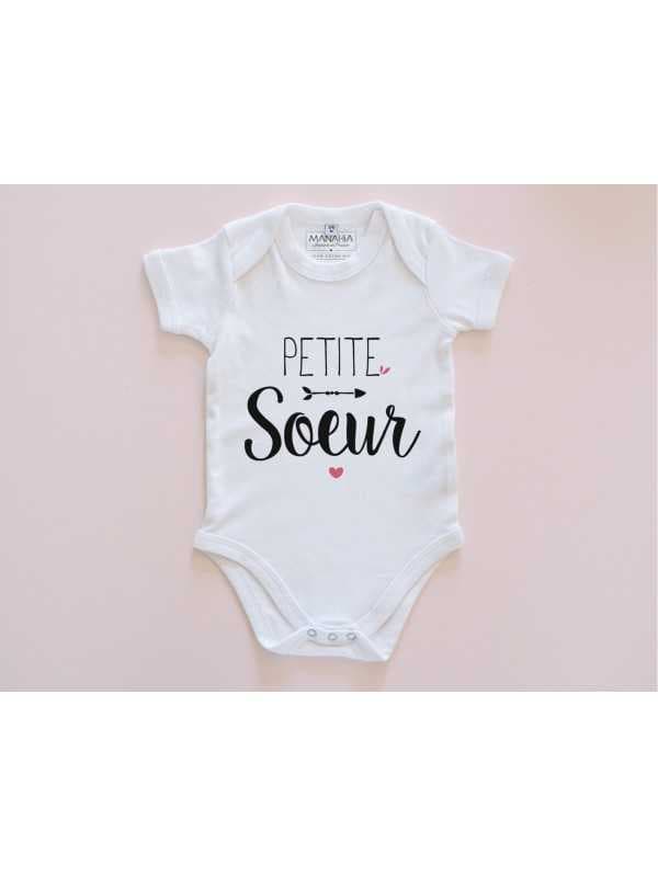 Body Coton Bio "Petite Soeur" 6/12 mois
