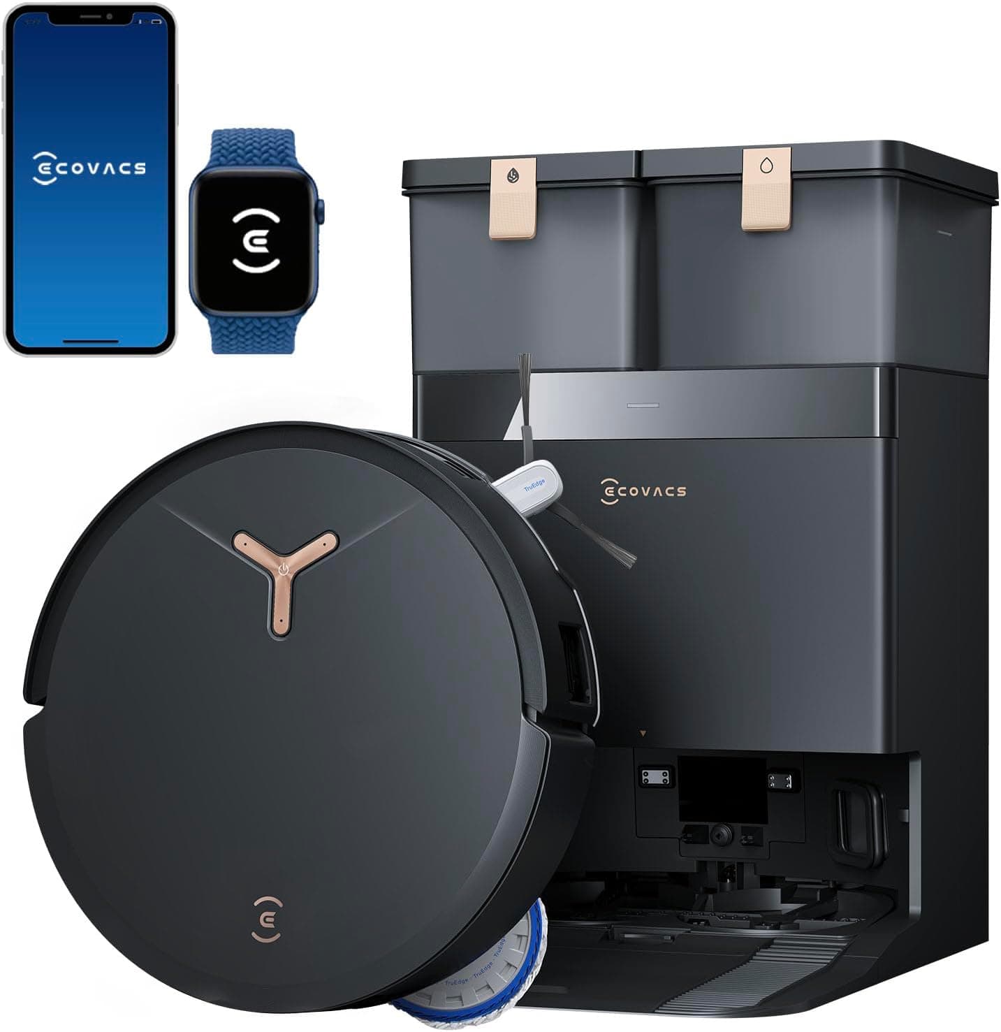 Aspirateur robot laveur 15000Pa – Station OMNI, Lavage 75 °C, Précision Extrême - Blanc - T50 OMNI