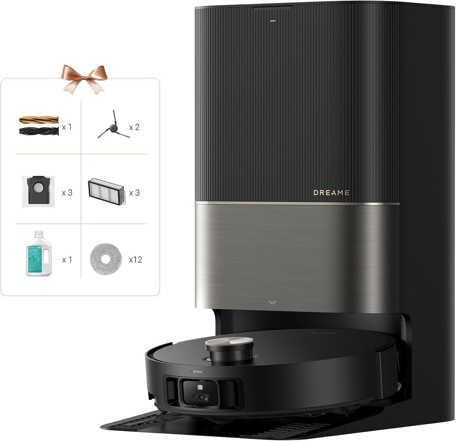 Aspirateur robot laveur 19500Pa – Station tout-en-un, Puissance Suprême - X50 Ultra Complete Noir