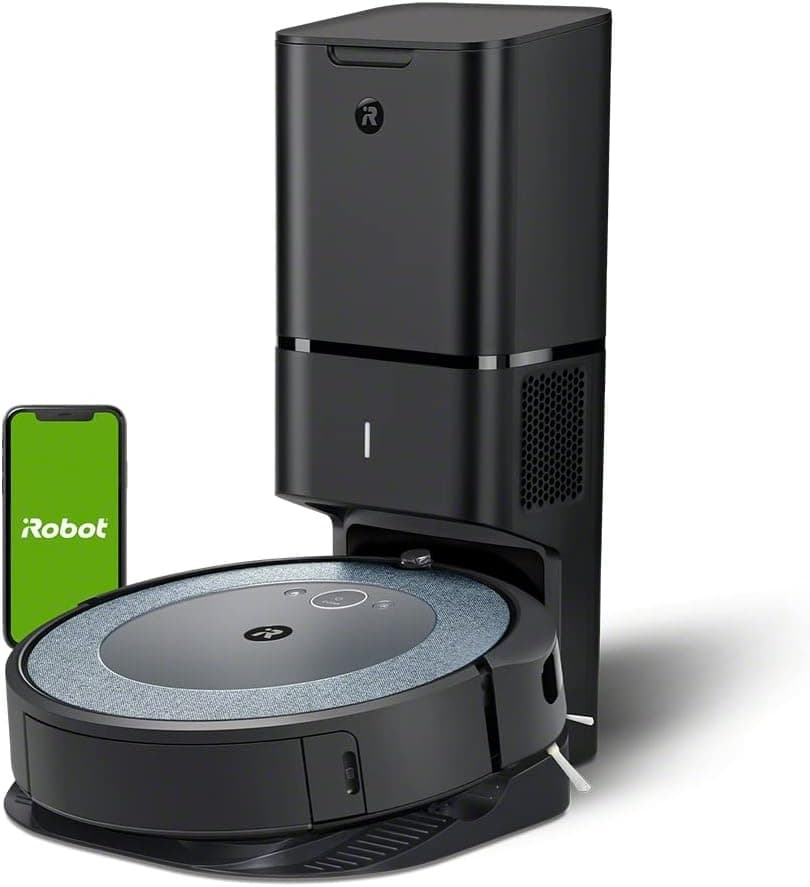 Aspirateur robot laveur 2-en-1 – Station auto-vidage, Cartographie Intelligente - Noir - Roomba i5+