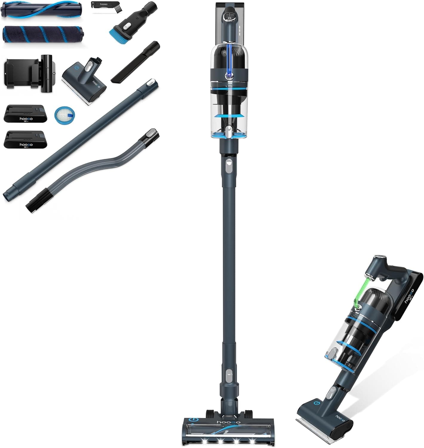 Aspirateur sans fil sans sac puissant – 50 min autonomie, 300W, silencieux, LED - S6+