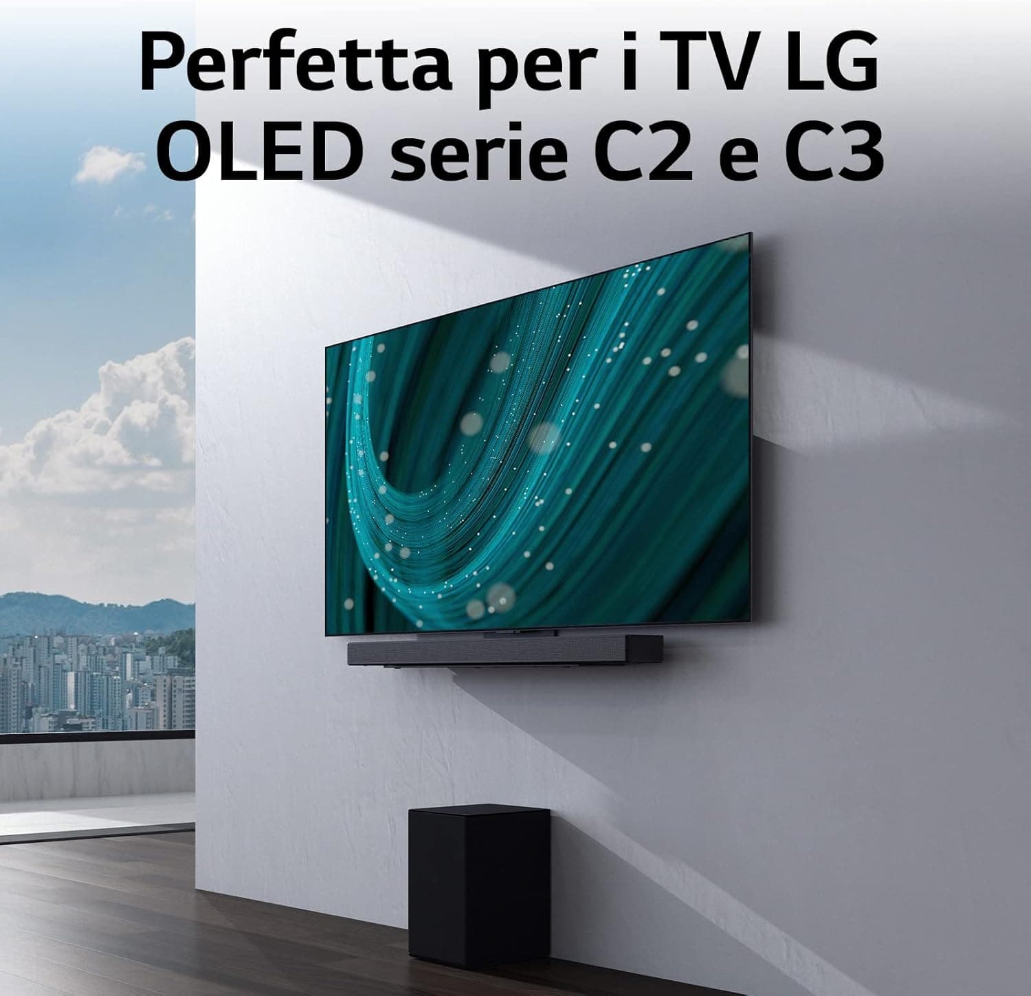 Barre de son 3.1.3 canaux 400W, caisson intégré, Dolby Atmos, DTS:X, HDMI ARC, Wi-Fi, Bluetooth