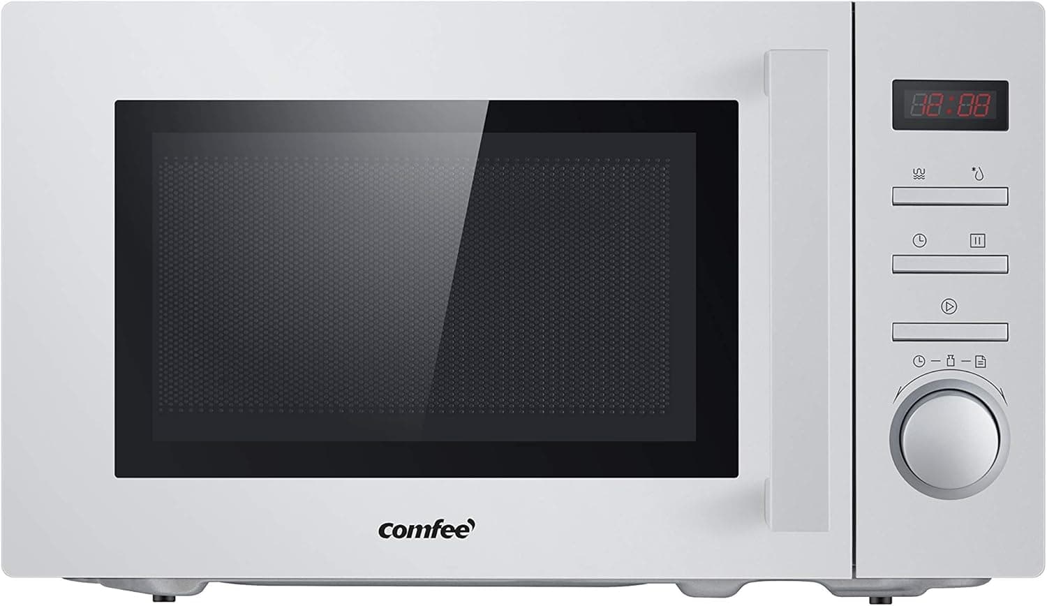 Four micro-ondes compact 20L – Comfee CMSN 20 SI, 700W, 5 niveaux de puissance, plateau tournant 360° argent - LED Argent 20L