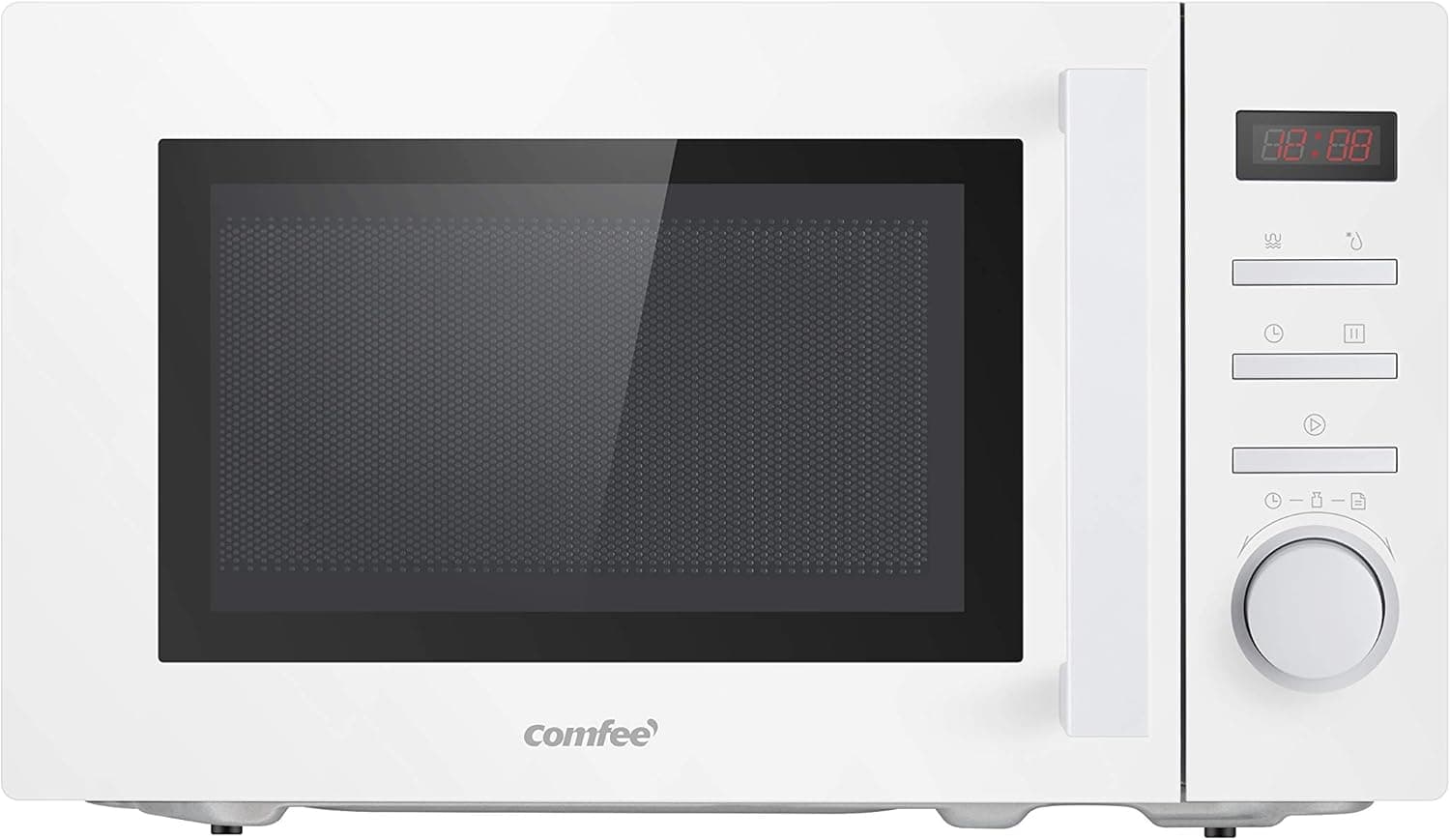 Four micro-ondes compact 20L – Comfee CMSN 20 SI, 700W, 5 niveaux de puissance, plateau tournant 360° argent - LED Blanc 20L