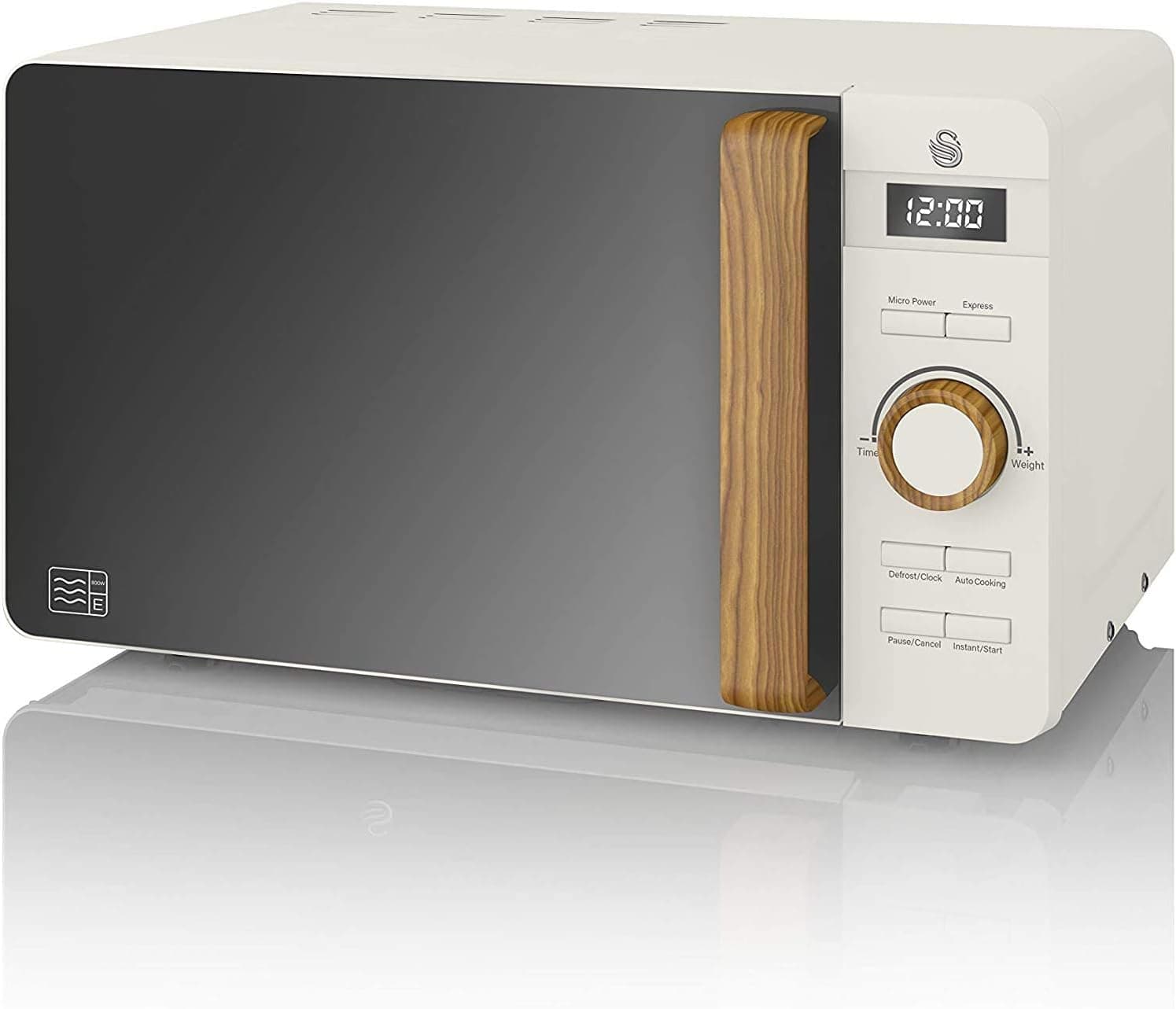 Four micro-ondes design scandinave compact 20 L - Blanc - Unique