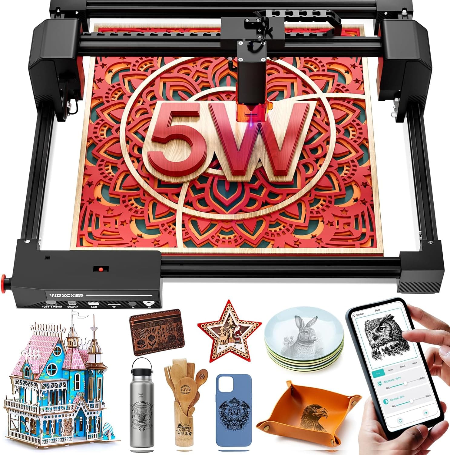 Graveur laser 5 W avec enceinte fermée - 5W sans boîtier