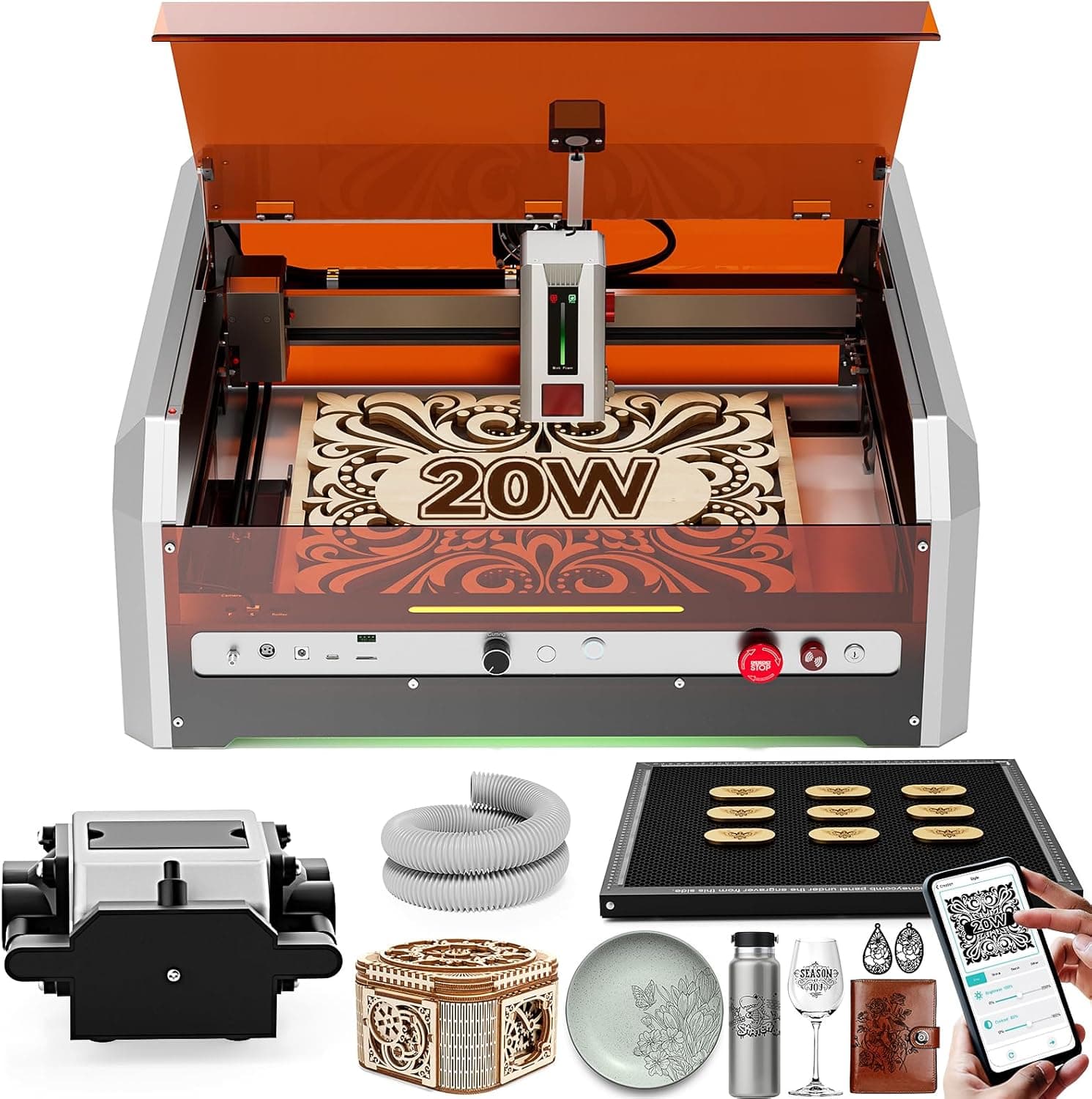 Graveur laser 5 W avec enceinte fermée - 20 W