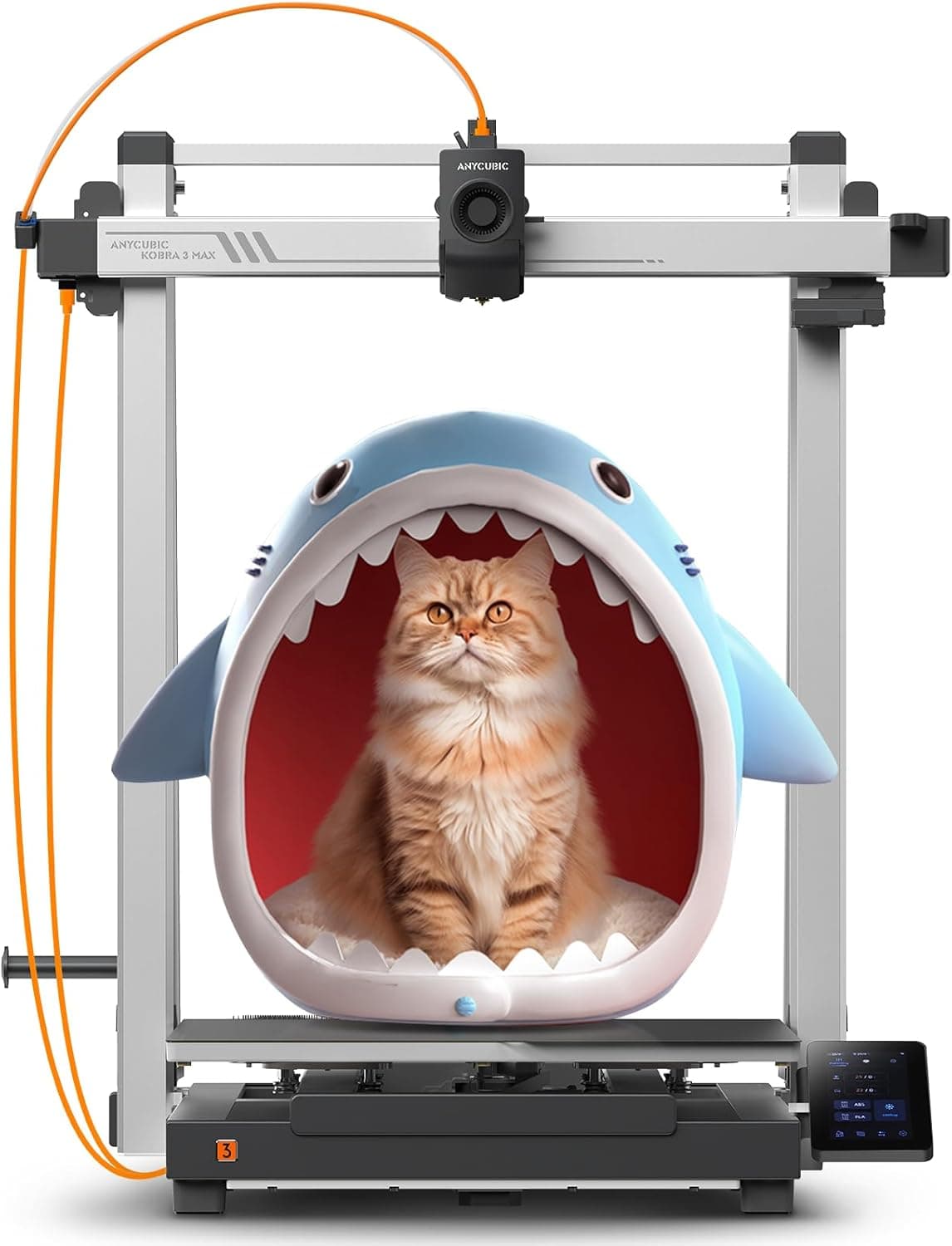 Imprimante 3D CoreXY Ultra-Rapide – 600 mm/s, enceinte fermée, LeviQ 3.0, 250×250×250 mm - Anycubic Kobra 3 Max