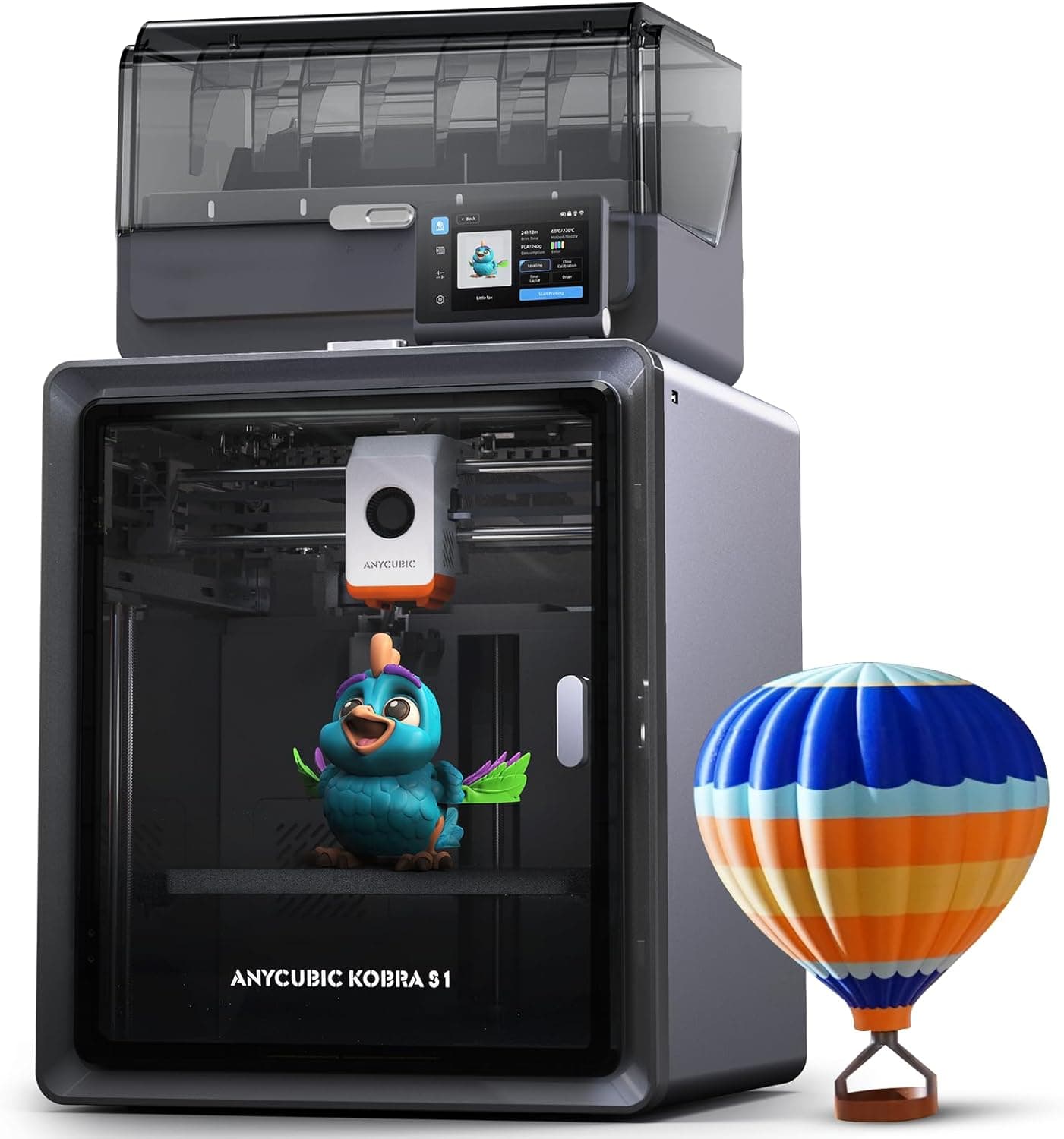 Imprimante 3D CoreXY Ultra-Rapide – 600 mm/s, enceinte fermée, LeviQ 3.0, 250×250×250 mm - Anycubic Kobra S1