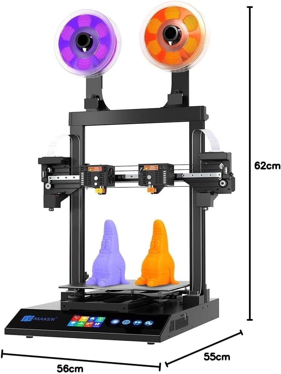 Imprimante 3D IDEX 300×300×340 – Édition Pro Silencieuse - 300 x 300 x 340 mm