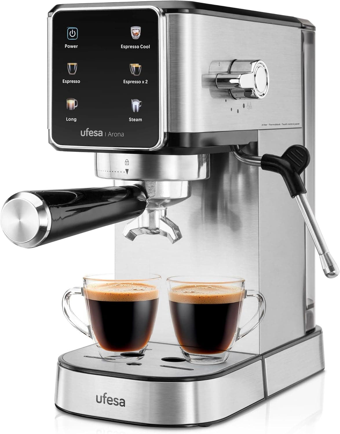 Machine à café superautomatique Sensazione 20 bars avec broyeur - 1050 W - BLACK