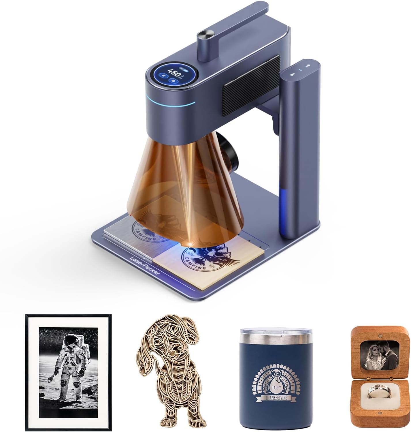 Graveur laser double 10W 450 nm + 2W 1064 nm avec zone 160×120 mm - LP4 Basic