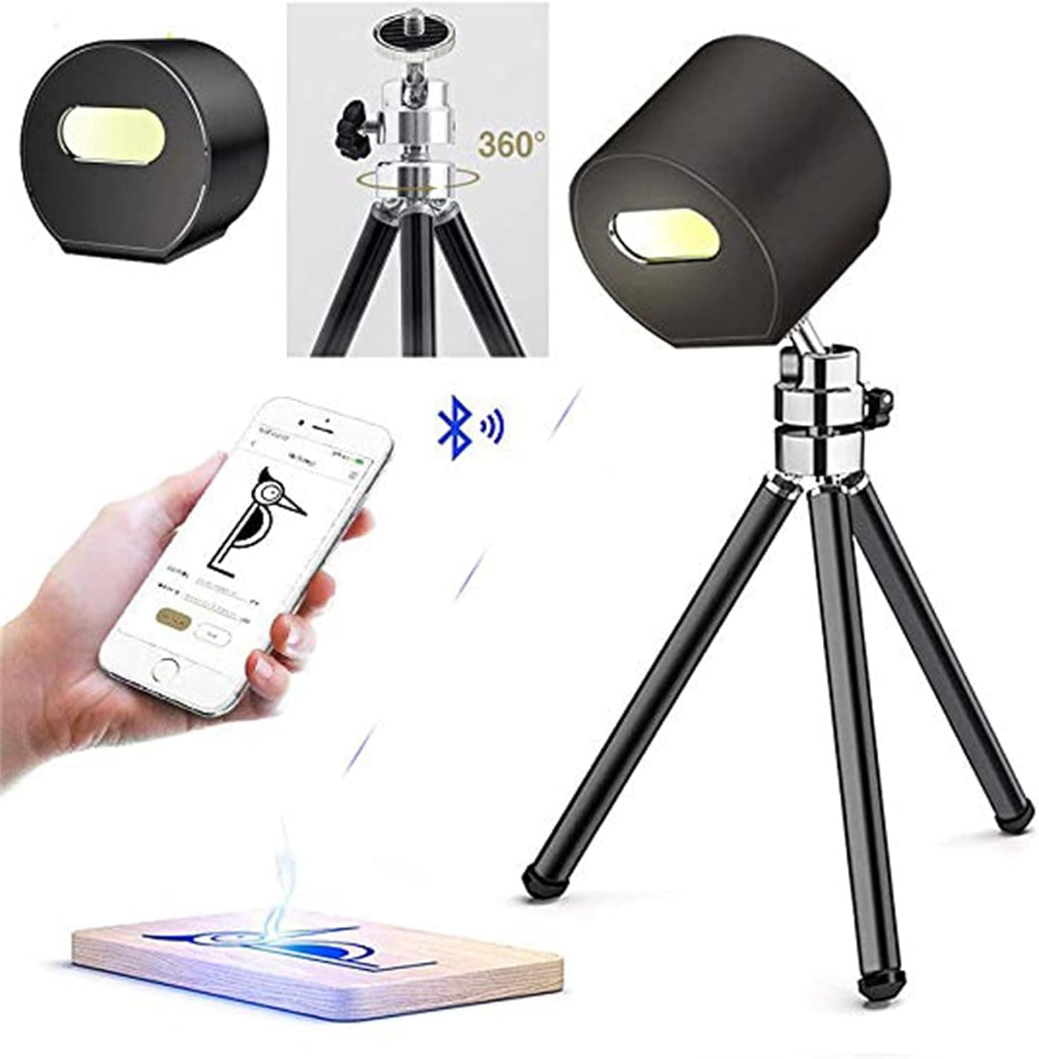 Machine de gravure laser portable 1,6 W Bluetooth zone 10 × 10 cm