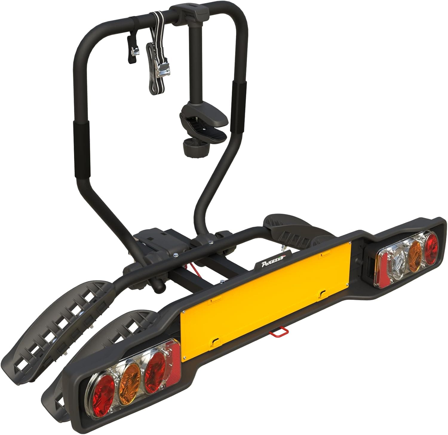 Porte-vélos attelage 3 vélos inclinable avec verrous à clé - 2 bici Siena inclinabile