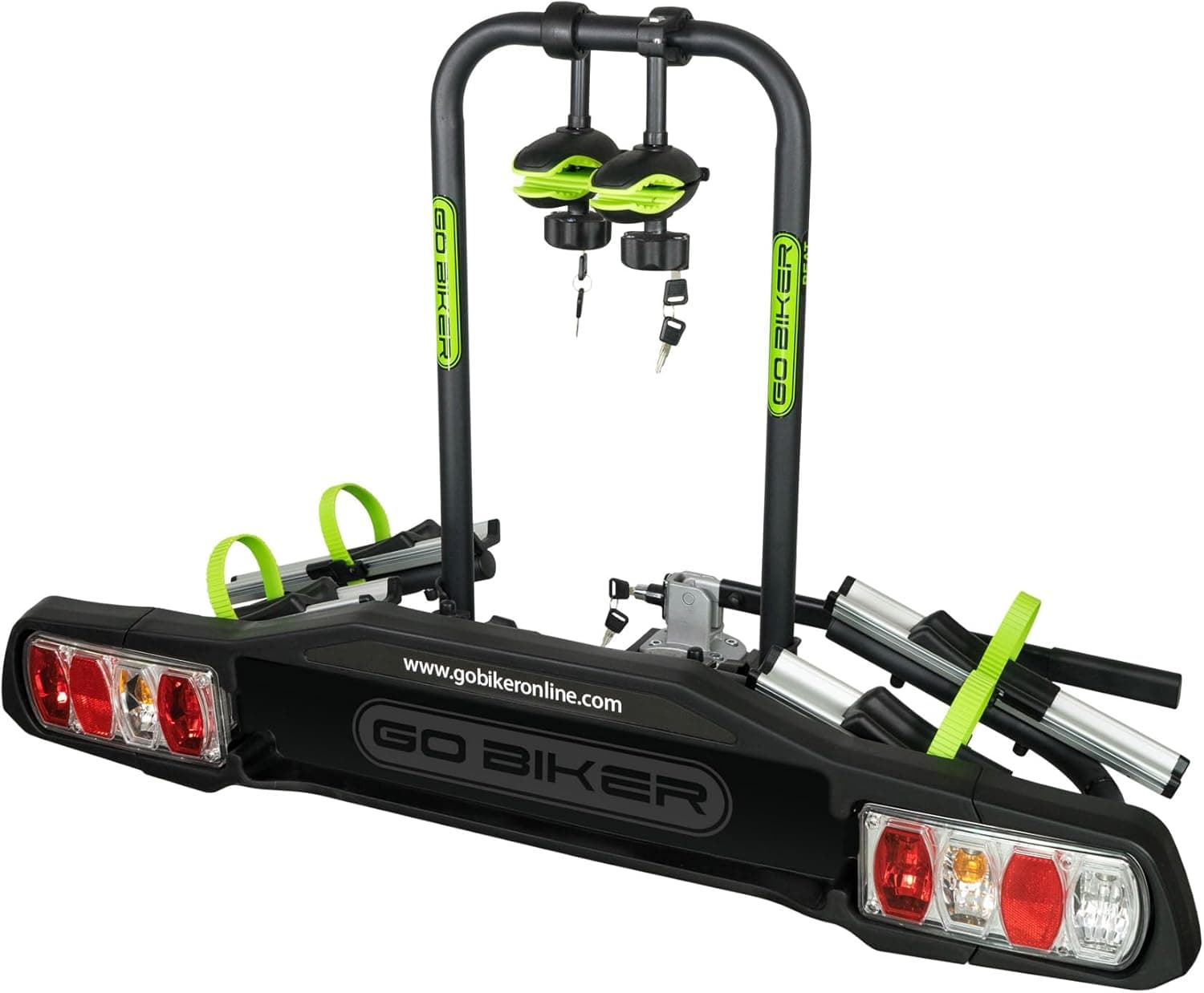 Porte-vélos attelage 4 vélos pliable basculant, 60 kg, 13 broches - BEAT