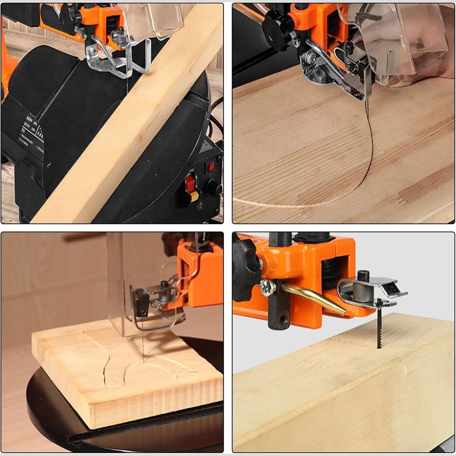 Scie à Chantourner de Précision 180W – Table Inclinable 0-45°, Vitesse Réglable, Éclairage LED, Lames Incluses