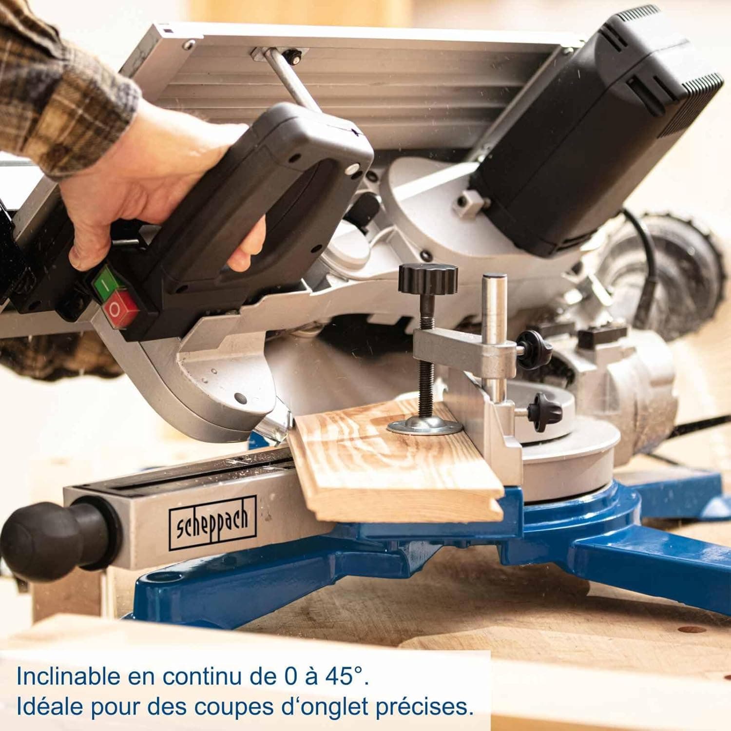 Scie à onglet radiale et sur table 1800 W Ø254 mm – Puissante, compacte et multifonction aluminium