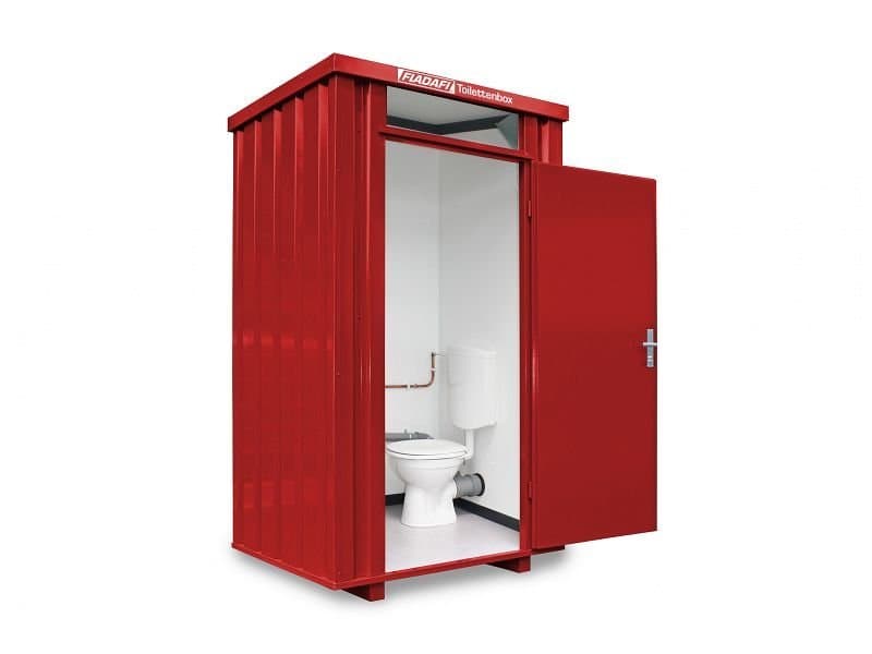 FLADAFI Cabina sanitaria TB, galvanizada, montada, con equipamiento, 1.400 × 1.250 × 2.425 mm, F2701