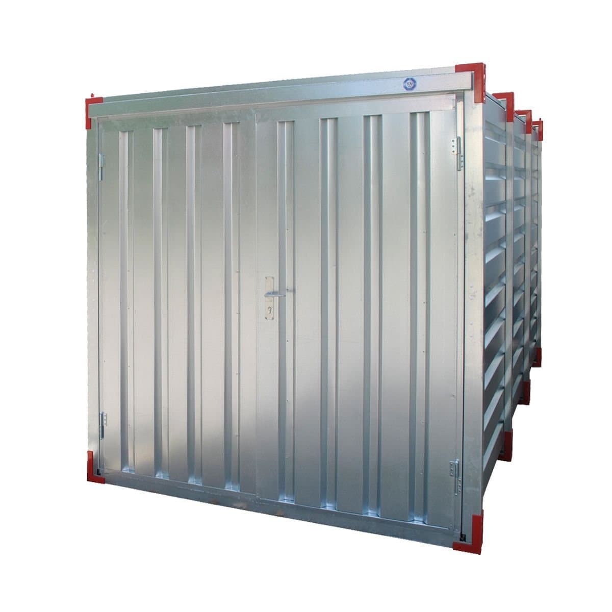 Contenedor de almacenamiento LC2, galvanizado, con puerta de dos hojas, Al. 2190 Ă— An. 2180 Ă— Pr. 2230 mm