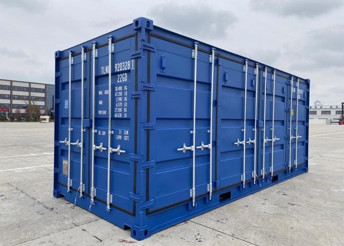 Contenedor MarÃtimo 20 Pies Apertura Lateral Completa Azul Nuevo