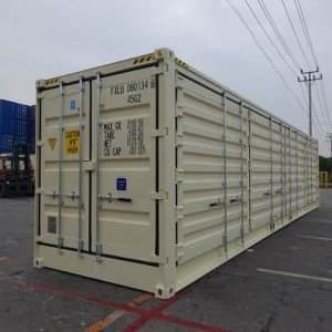 Contenedor marĂtimo de primera clase de 40 pies, lados abiertos