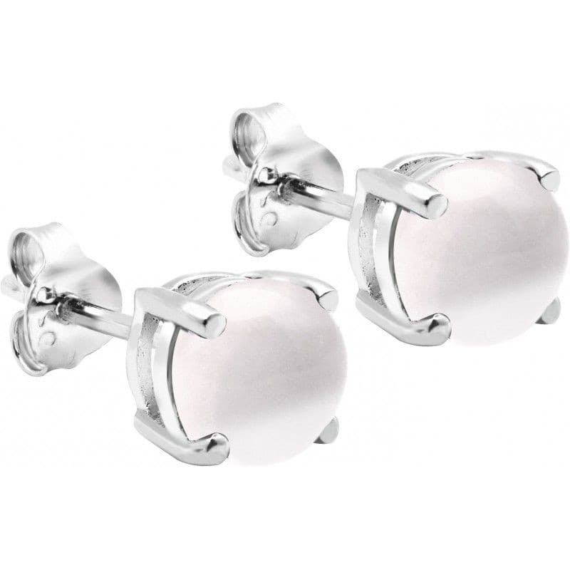 Boucles d'oreilles femme en argent rhodié et pierre de lune - Les Perles de Vénus