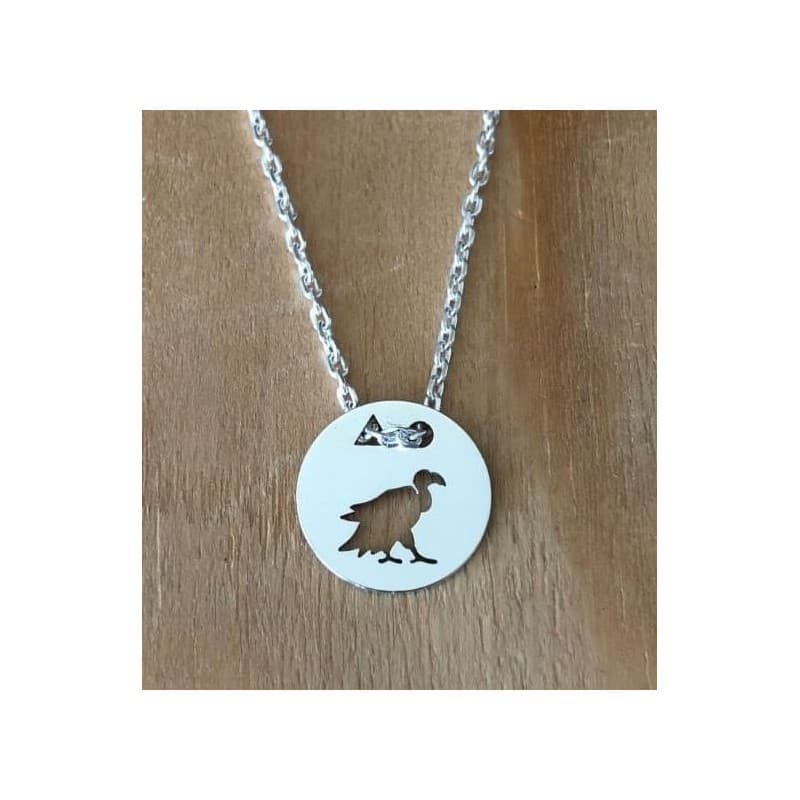 Collier femme argent, créateur CabaneTchanque, Pendentif Vautour - CabanetChanque