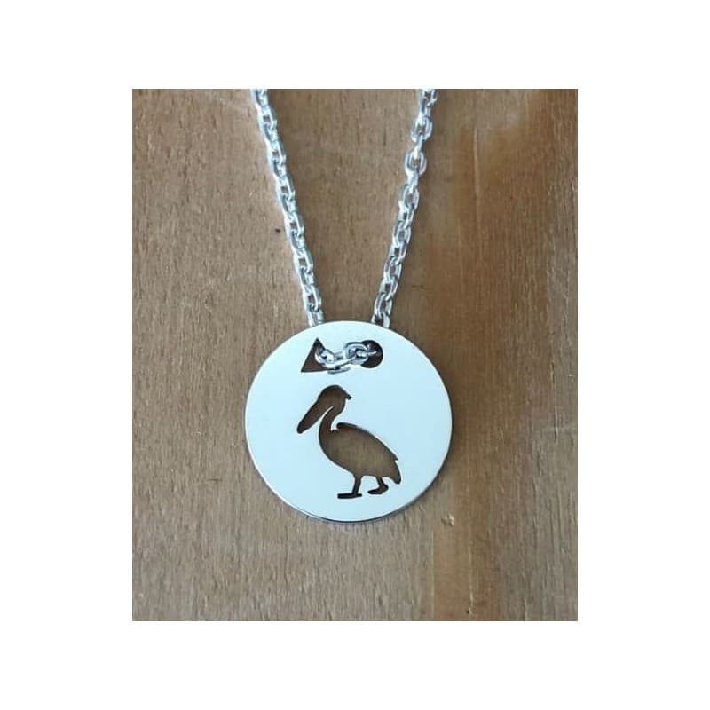 Collier femme argent, créateur CabaneTchanque, Pendentif Pélican - CabanetChanque