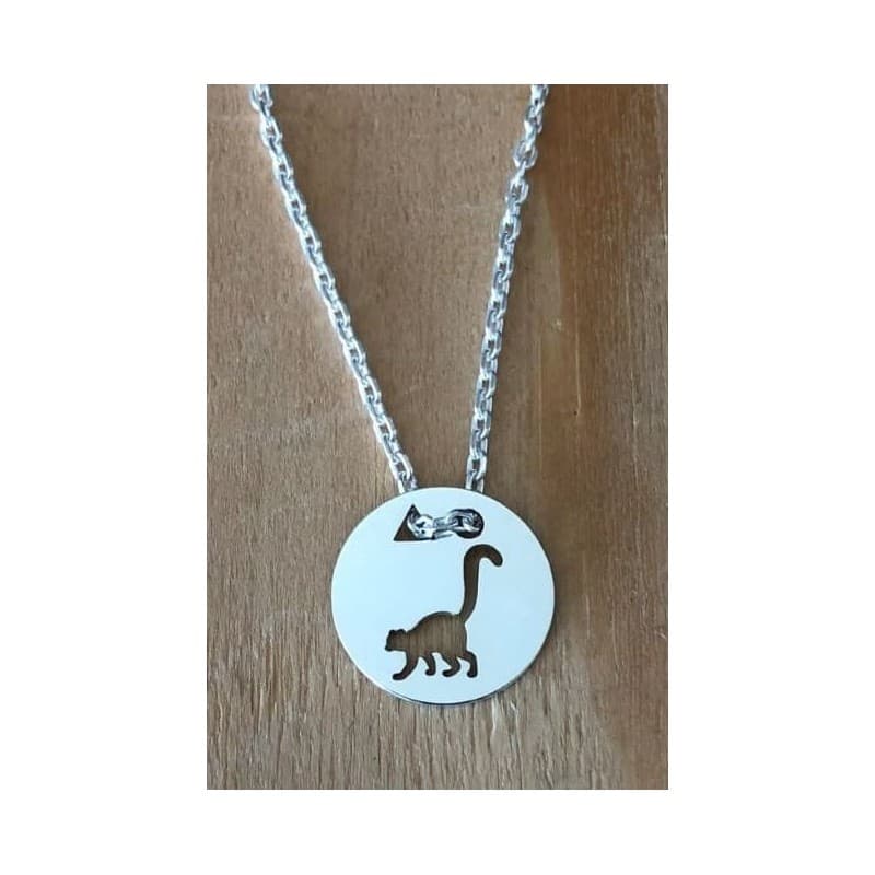 Collier femme argent, créateur CabaneTchanque, Pendentif Lémurien - CabanetChanque